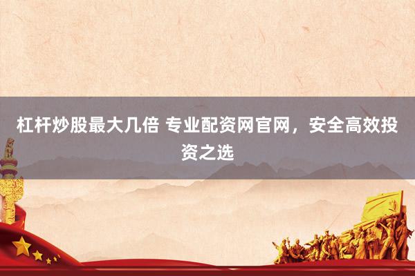杠杆炒股最大几倍 专业配资网官网，安全高效投资之选