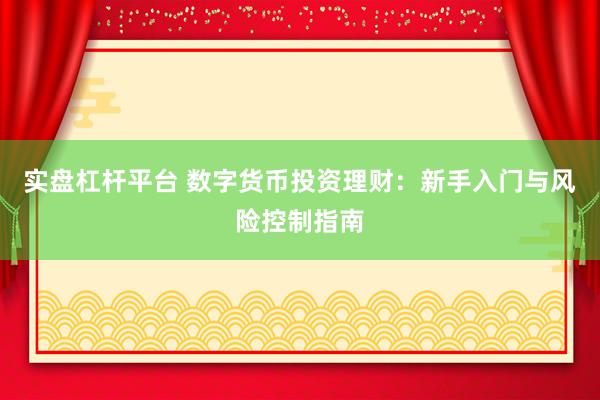 实盘杠杆平台 数字货币投资理财：新手入门与风险控制指南