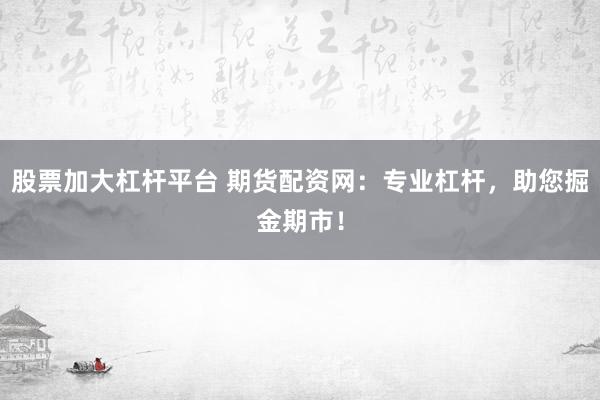 股票加大杠杆平台 期货配资网：专业杠杆，助您掘金期市！