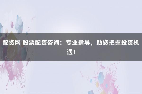 配资网 股票配资咨询：专业指导，助您把握投资机遇！