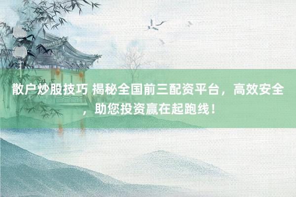 散户炒股技巧 揭秘全国前三配资平台，高效安全，助您投资赢在起跑线！